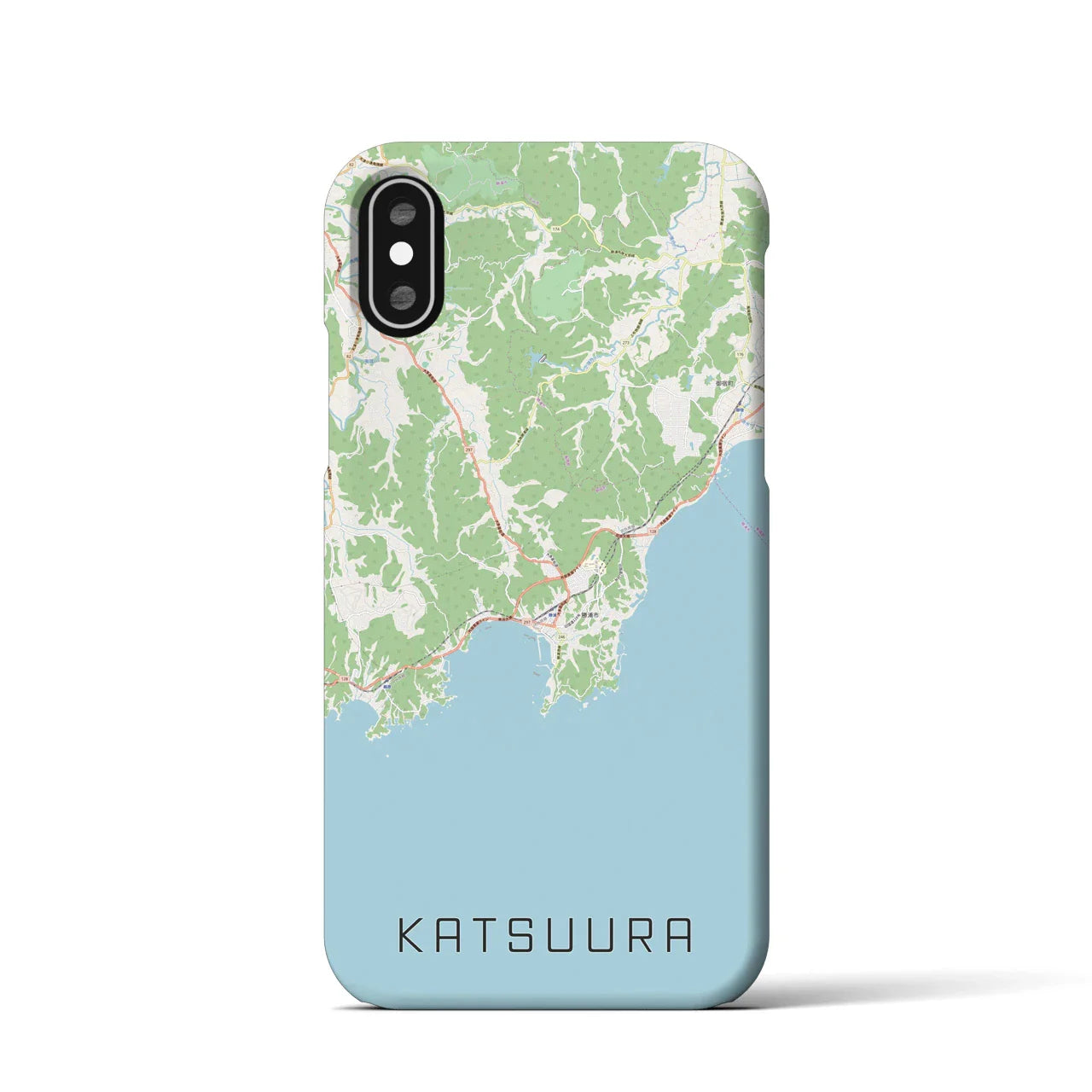 【勝浦(千葉県)】地図柄iPhoneケース(バックカバータイプ)