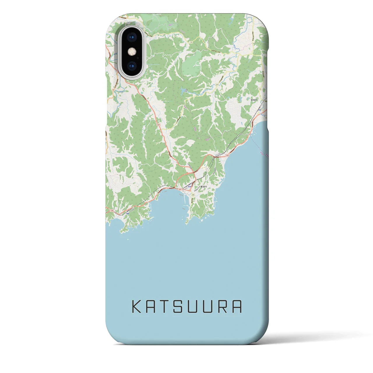 【勝浦(千葉県)】地図柄iPhoneケース(バックカバータイプ)