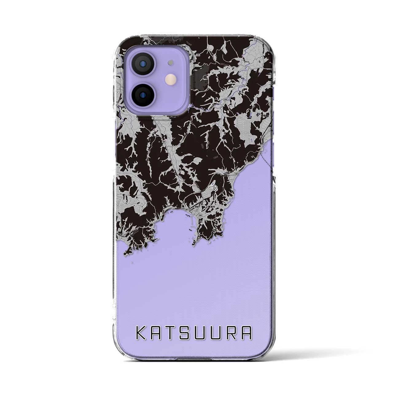 【勝浦(千葉県)】地図柄iPhoneケース(クリアタイプ)