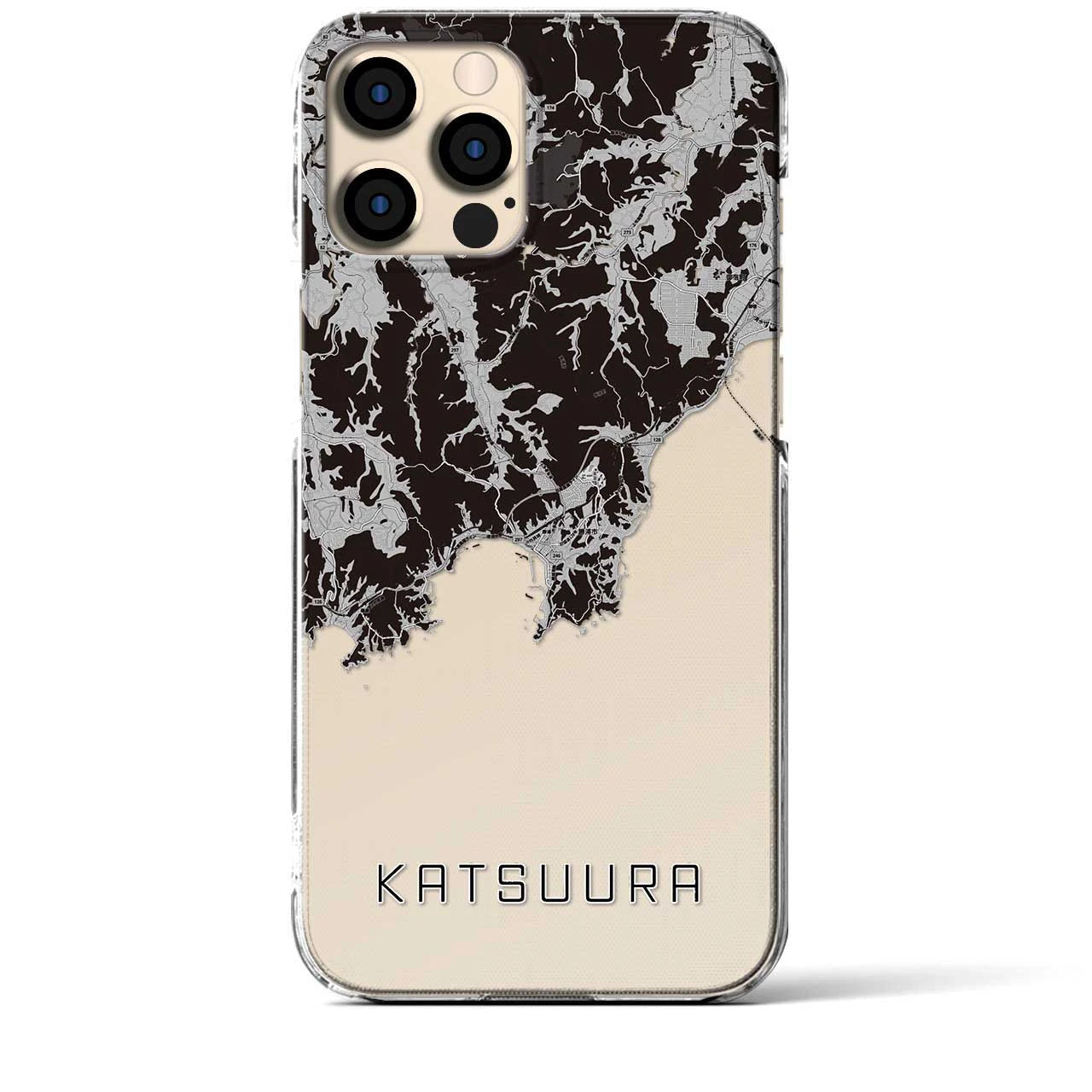 【勝浦(千葉県)】地図柄iPhoneケース(クリアタイプ)