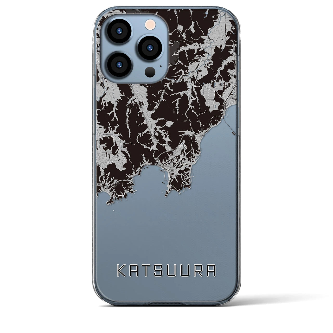 【勝浦(千葉県)】地図柄iPhoneケース(クリアタイプ)