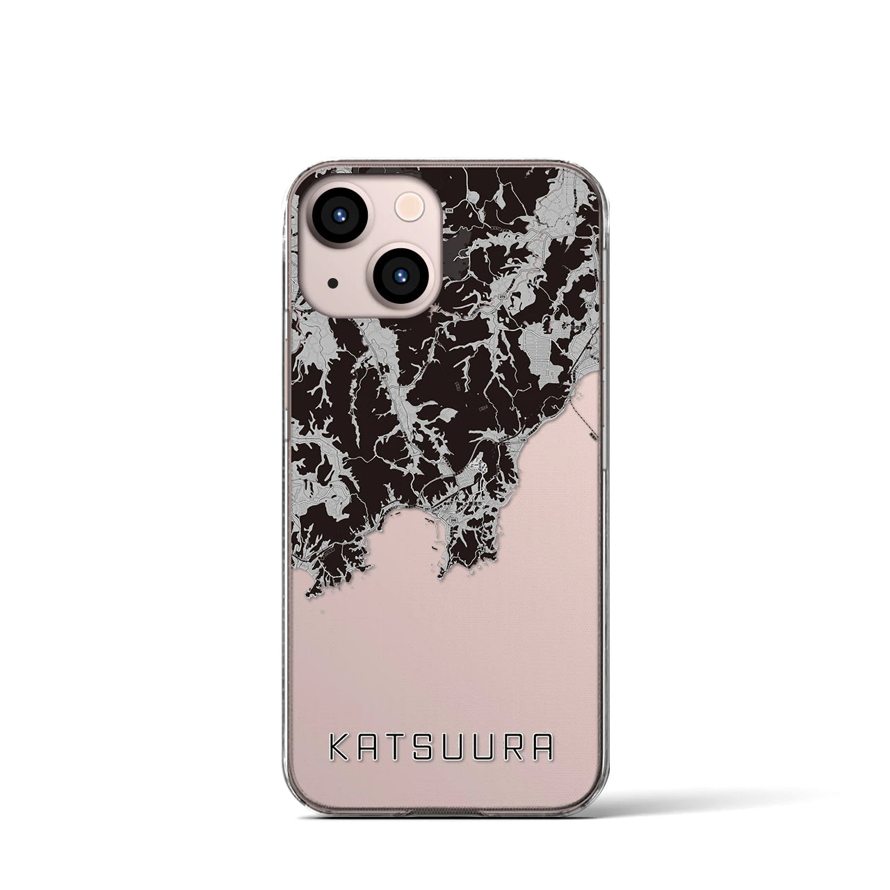 【勝浦(千葉県)】地図柄iPhoneケース(クリアタイプ)