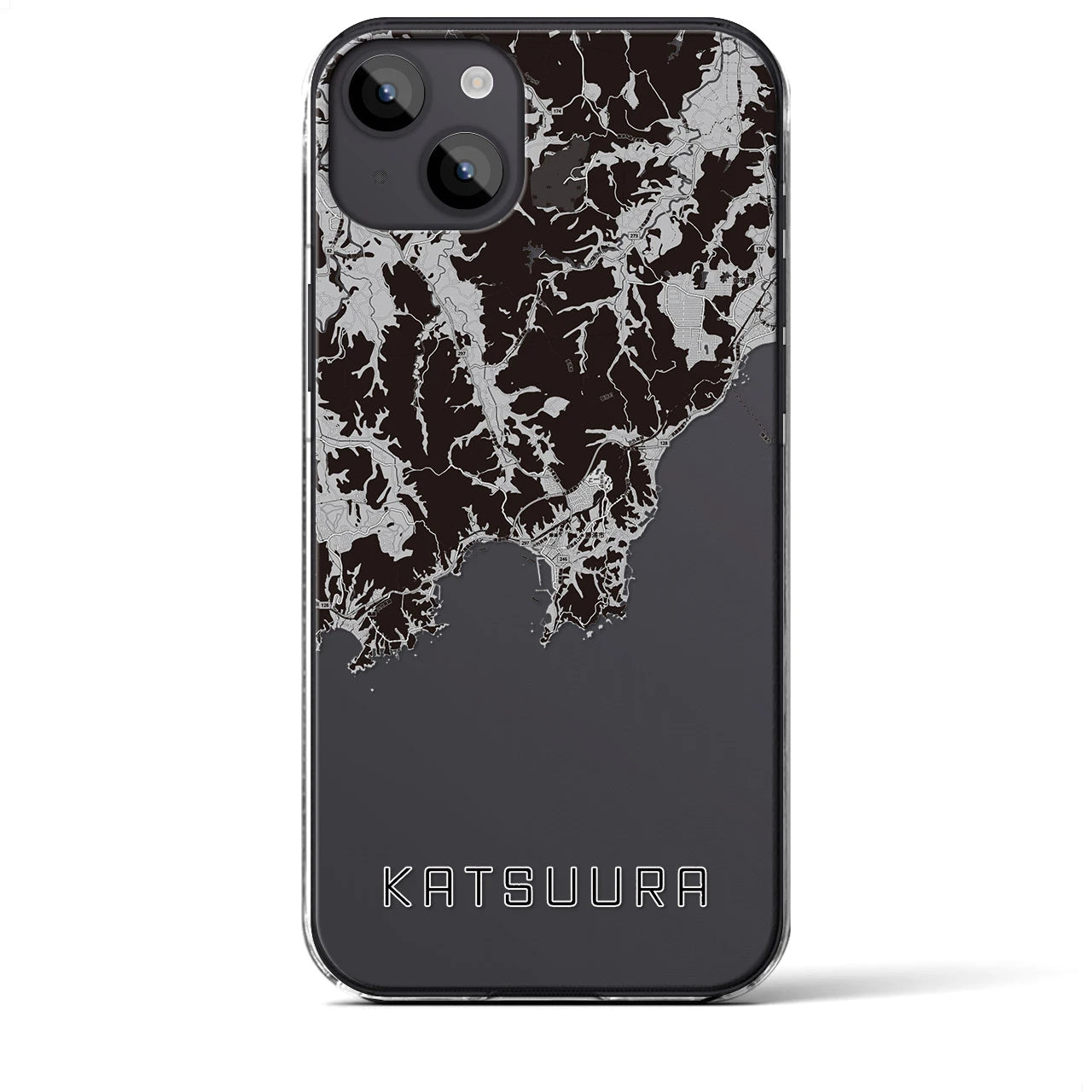 【勝浦(千葉県)】地図柄iPhoneケース(クリアタイプ)