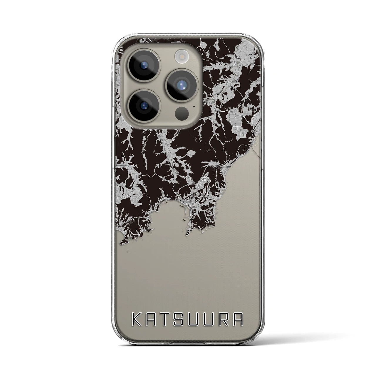 【勝浦(千葉県)】地図柄iPhoneケース(クリアタイプ)