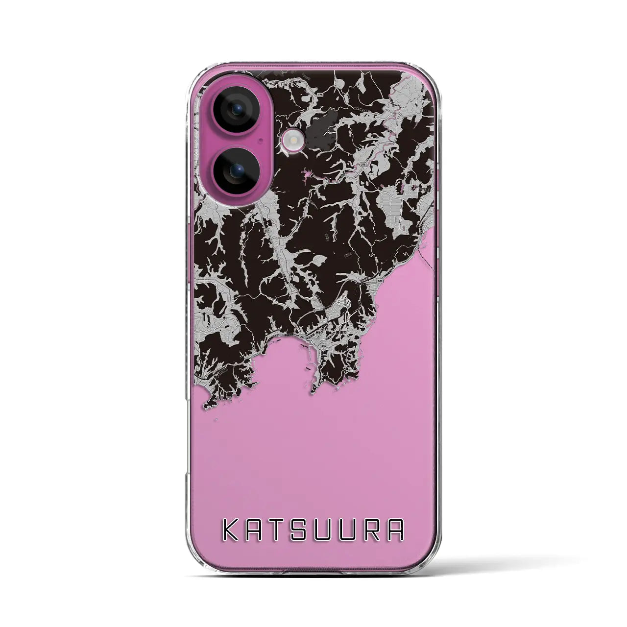 【勝浦(千葉県)】地図柄iPhoneケース(クリアタイプ)