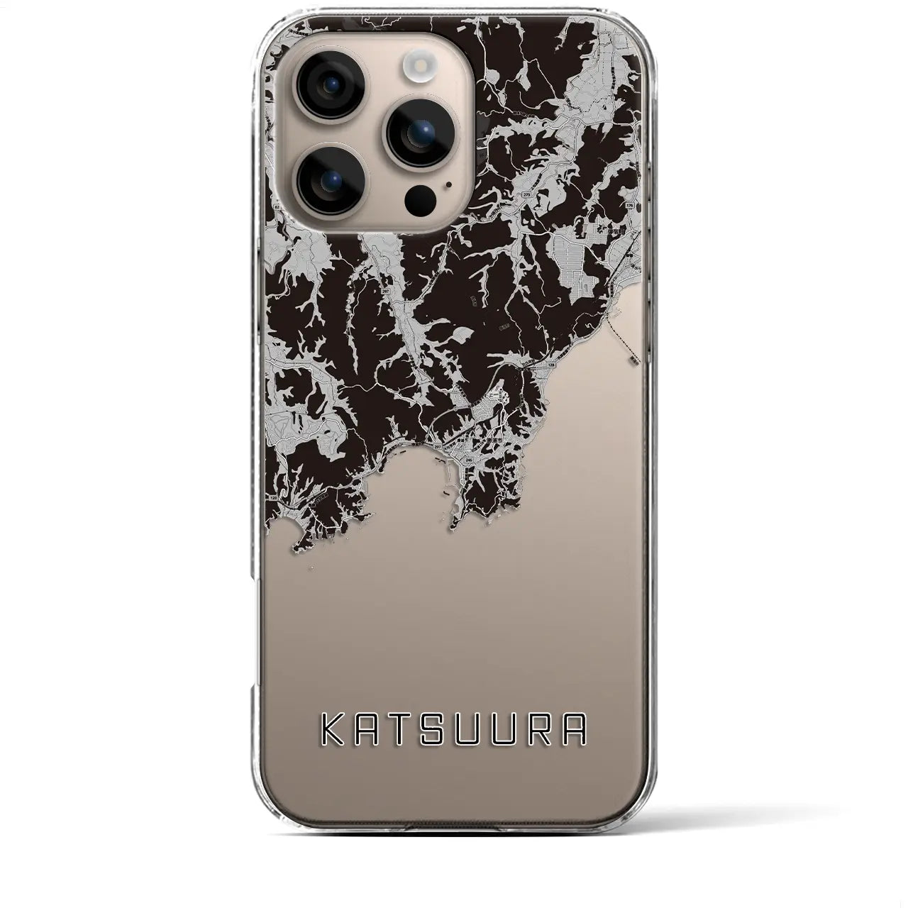 【勝浦(千葉県)】地図柄iPhoneケース(クリアタイプ)