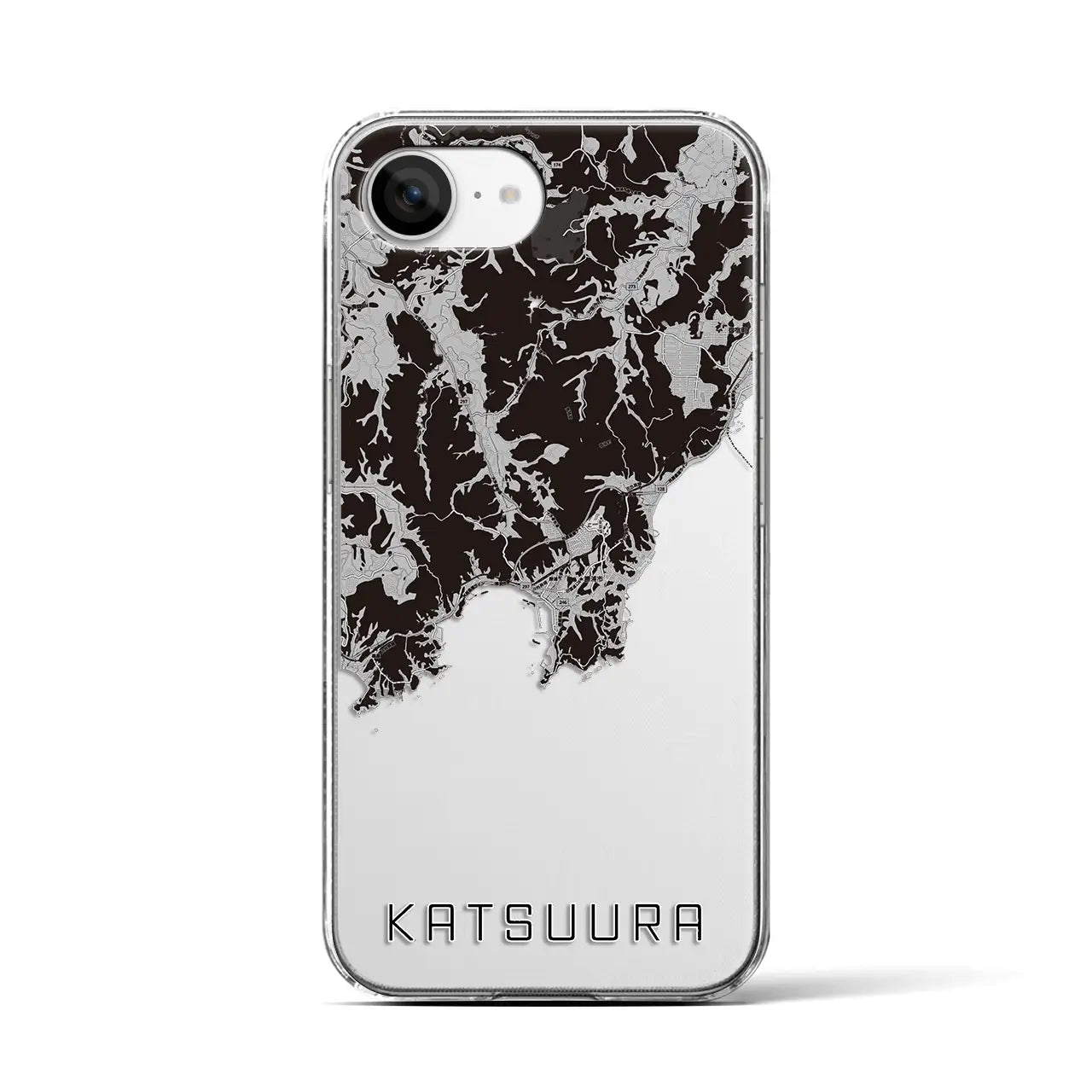 【勝浦(千葉県)】地図柄iPhoneケース(クリアタイプ)