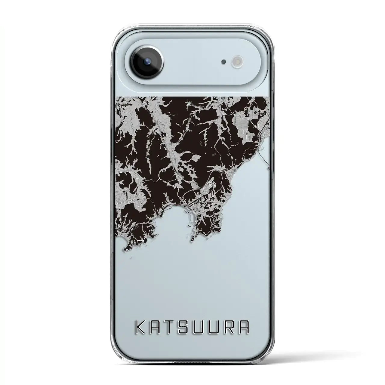 【勝浦(千葉県)】地図柄iPhoneケース(クリアタイプ)