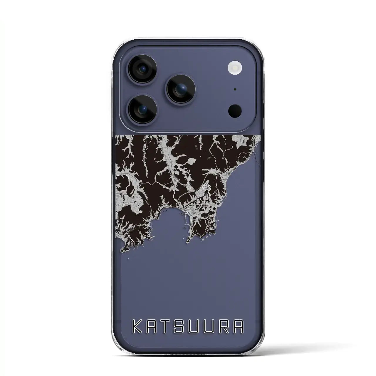 【勝浦(千葉県)】地図柄iPhoneケース(クリアタイプ)