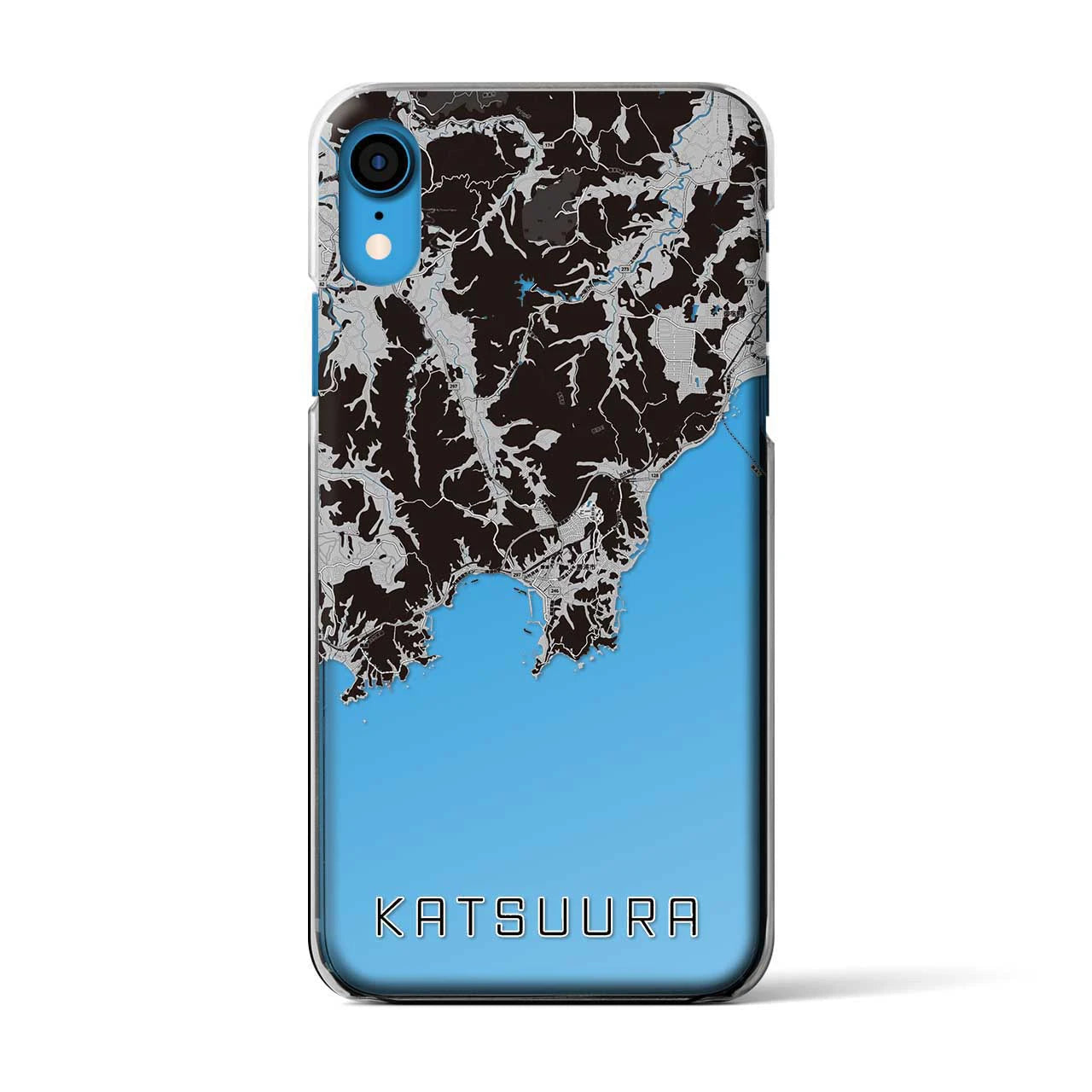 【勝浦(千葉県)】地図柄iPhoneケース(クリアタイプ)