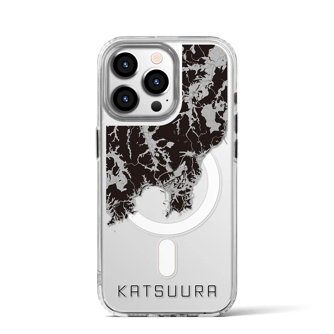 【勝浦(千葉県)】地図柄iPhoneケース(MagSafeタイプ)