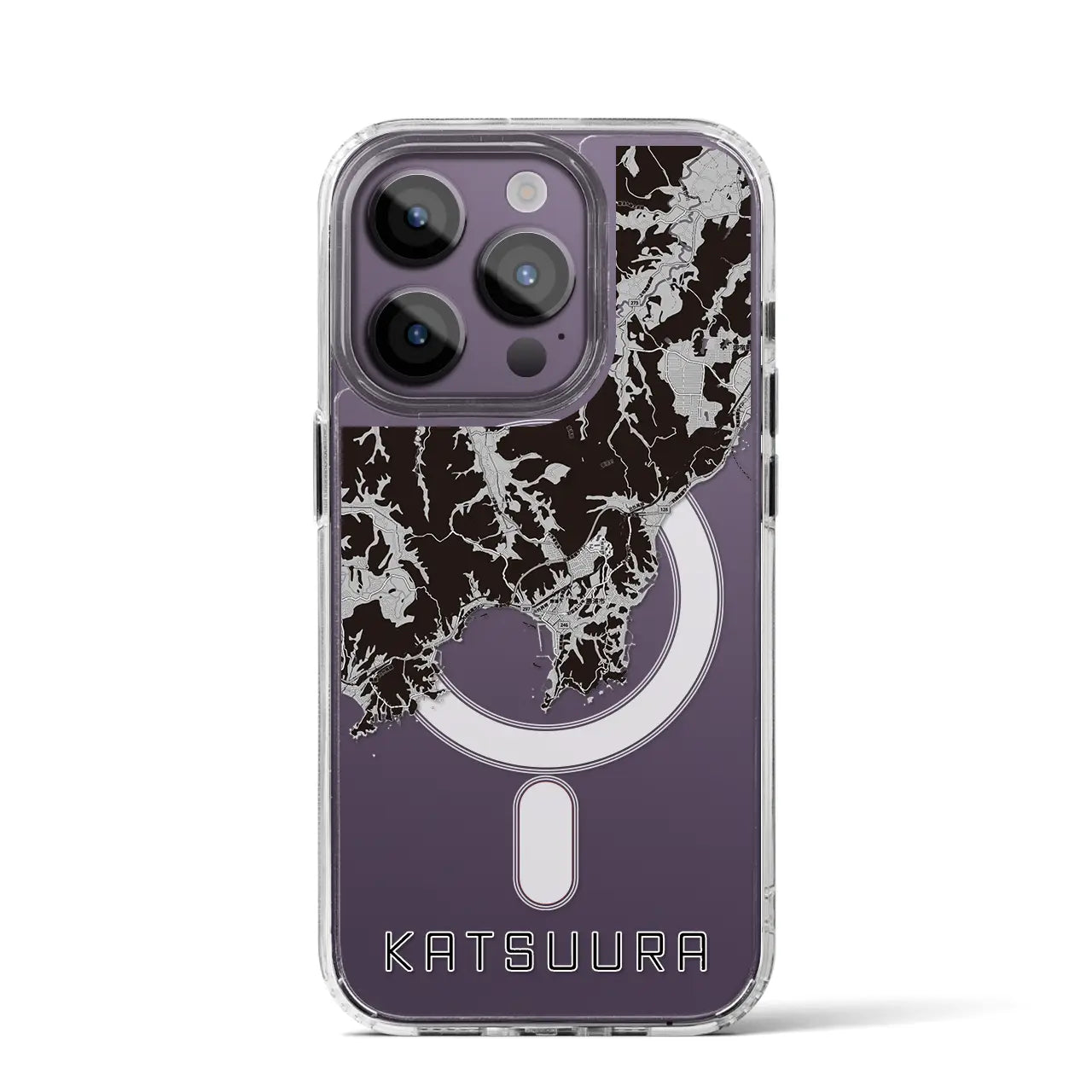 【勝浦(千葉県)】地図柄iPhoneケース(MagSafeタイプ)