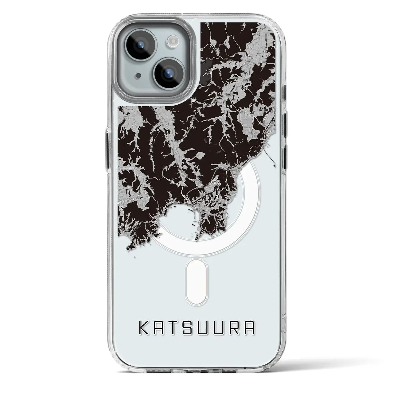 【勝浦(千葉県)】地図柄iPhoneケース(MagSafeタイプ)