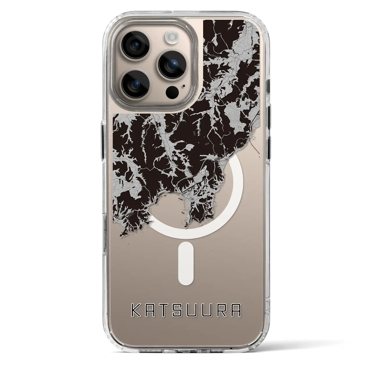 【勝浦(千葉県)】地図柄iPhoneケース(MagSafeタイプ)