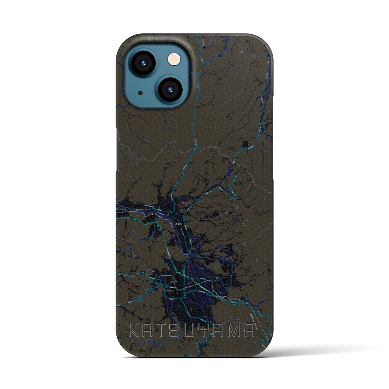 【勝山(福井県)】地図柄iPhoneケース(バックカバータイプ)