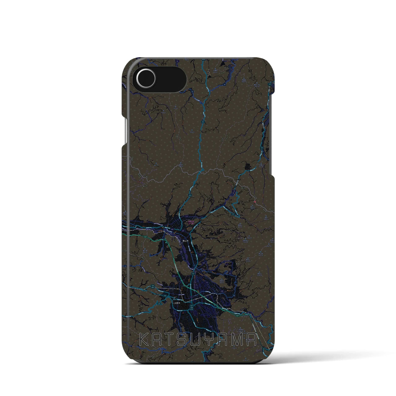 【勝山(福井県)】地図柄iPhoneケース(バックカバータイプ)