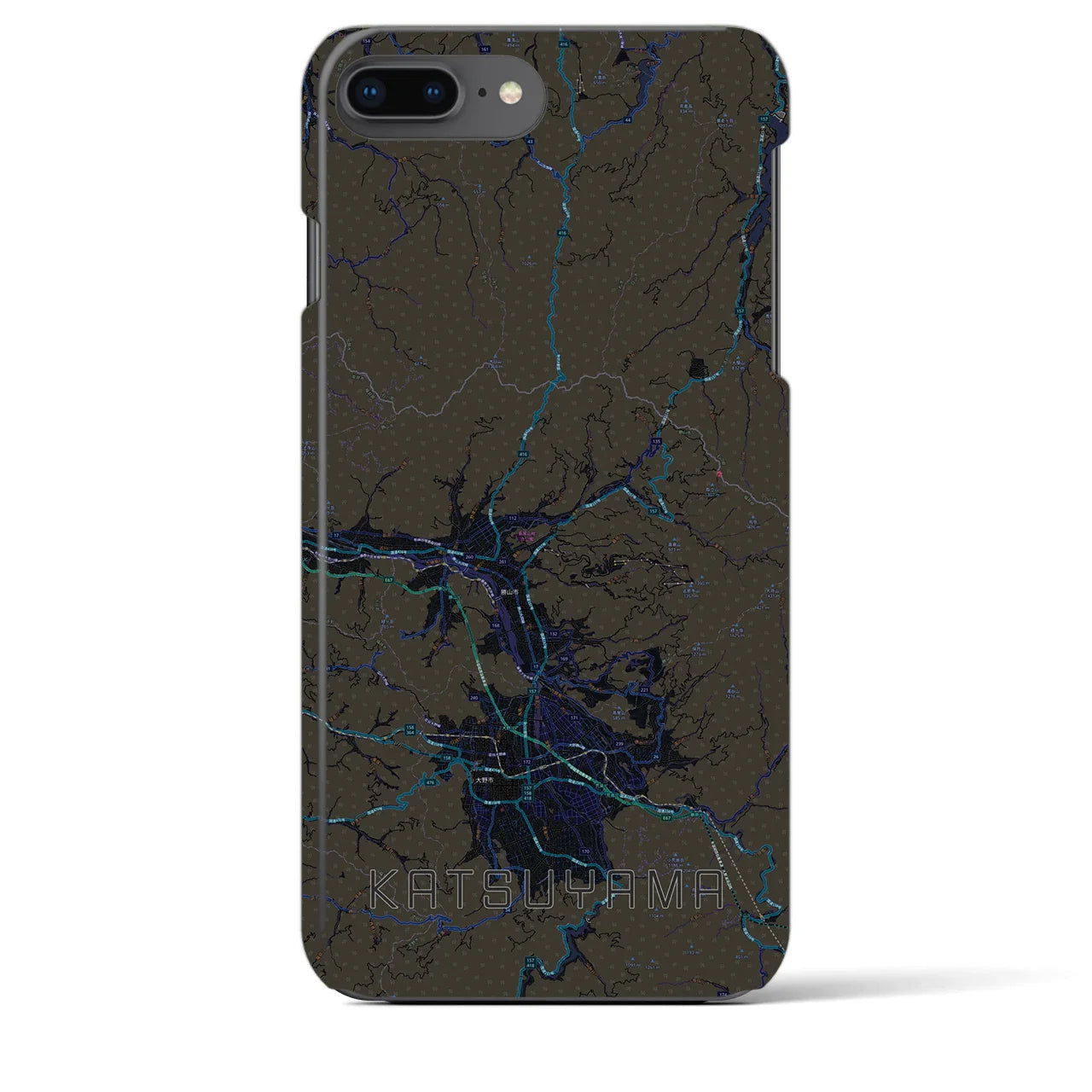 【勝山(福井県)】地図柄iPhoneケース(バックカバータイプ)