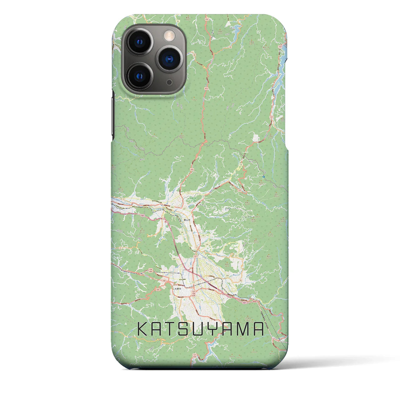 【勝山(福井県)】地図柄iPhoneケース(バックカバータイプ)