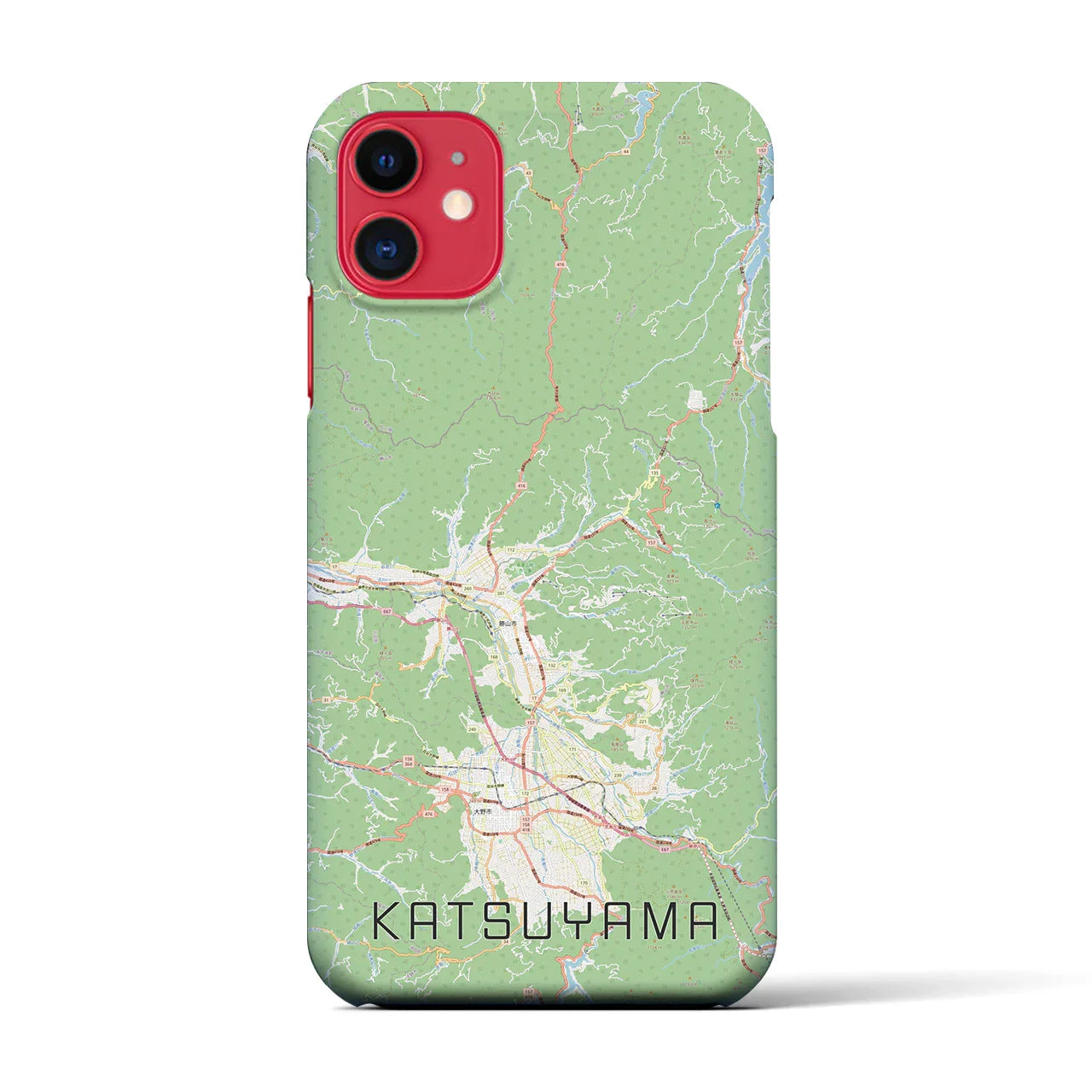 【勝山(福井県)】地図柄iPhoneケース(バックカバータイプ)
