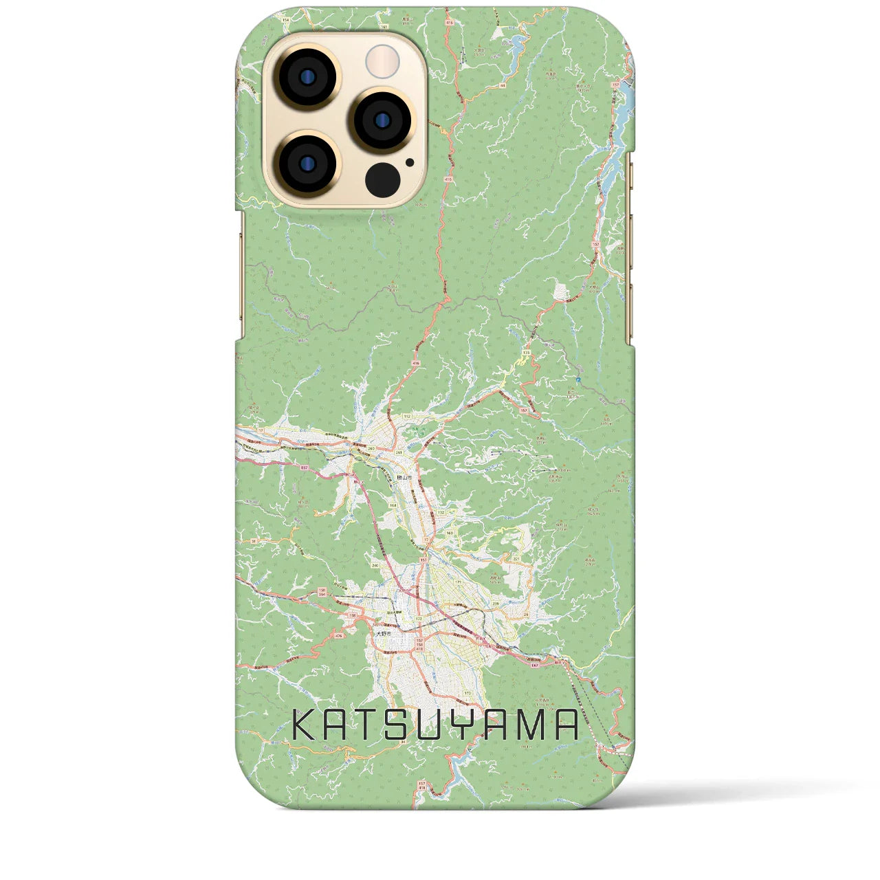 【勝山(福井県)】地図柄iPhoneケース(バックカバータイプ)