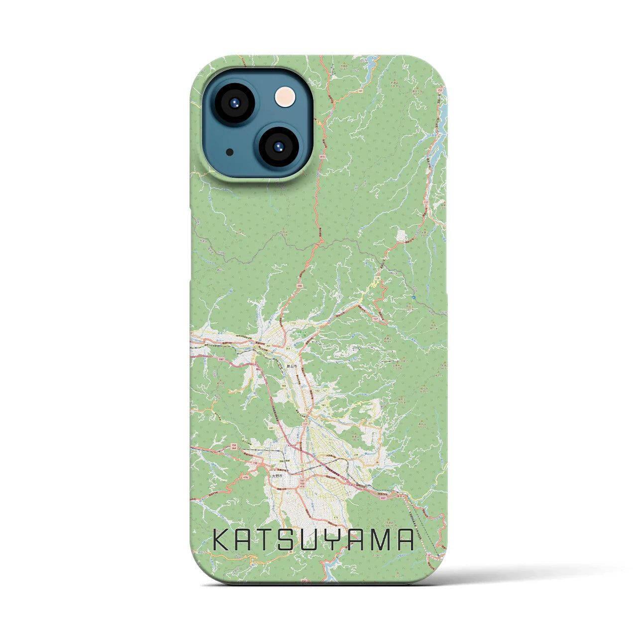 【勝山(福井県)】地図柄iPhoneケース(バックカバータイプ)