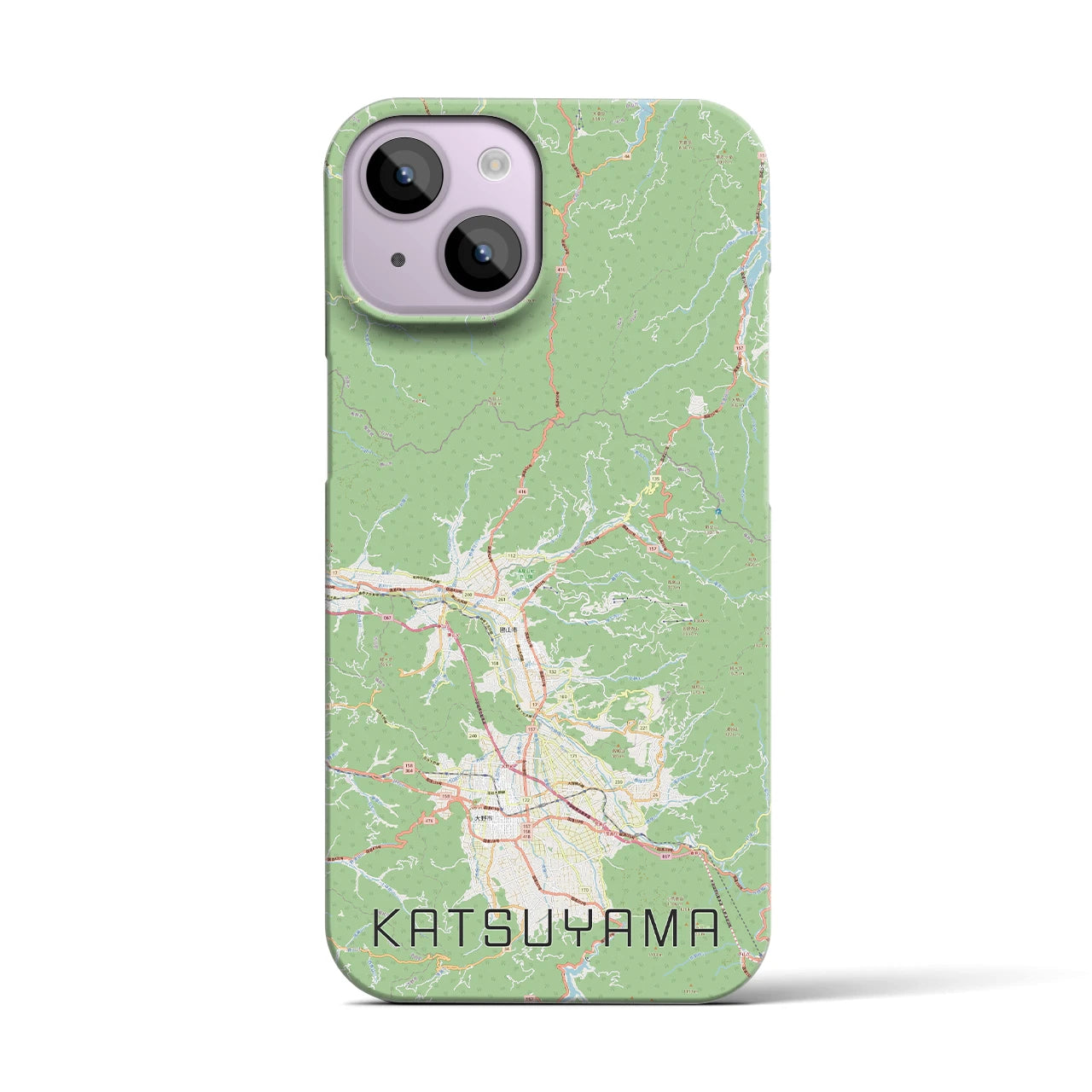 【勝山(福井県)】地図柄iPhoneケース(バックカバータイプ)