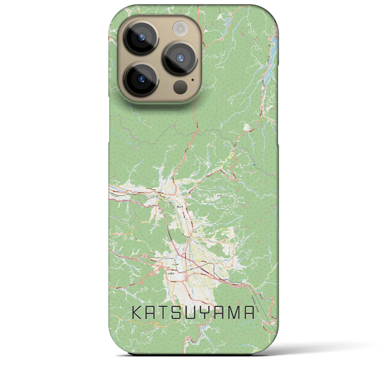 【勝山(福井県)】地図柄iPhoneケース(バックカバータイプ)
