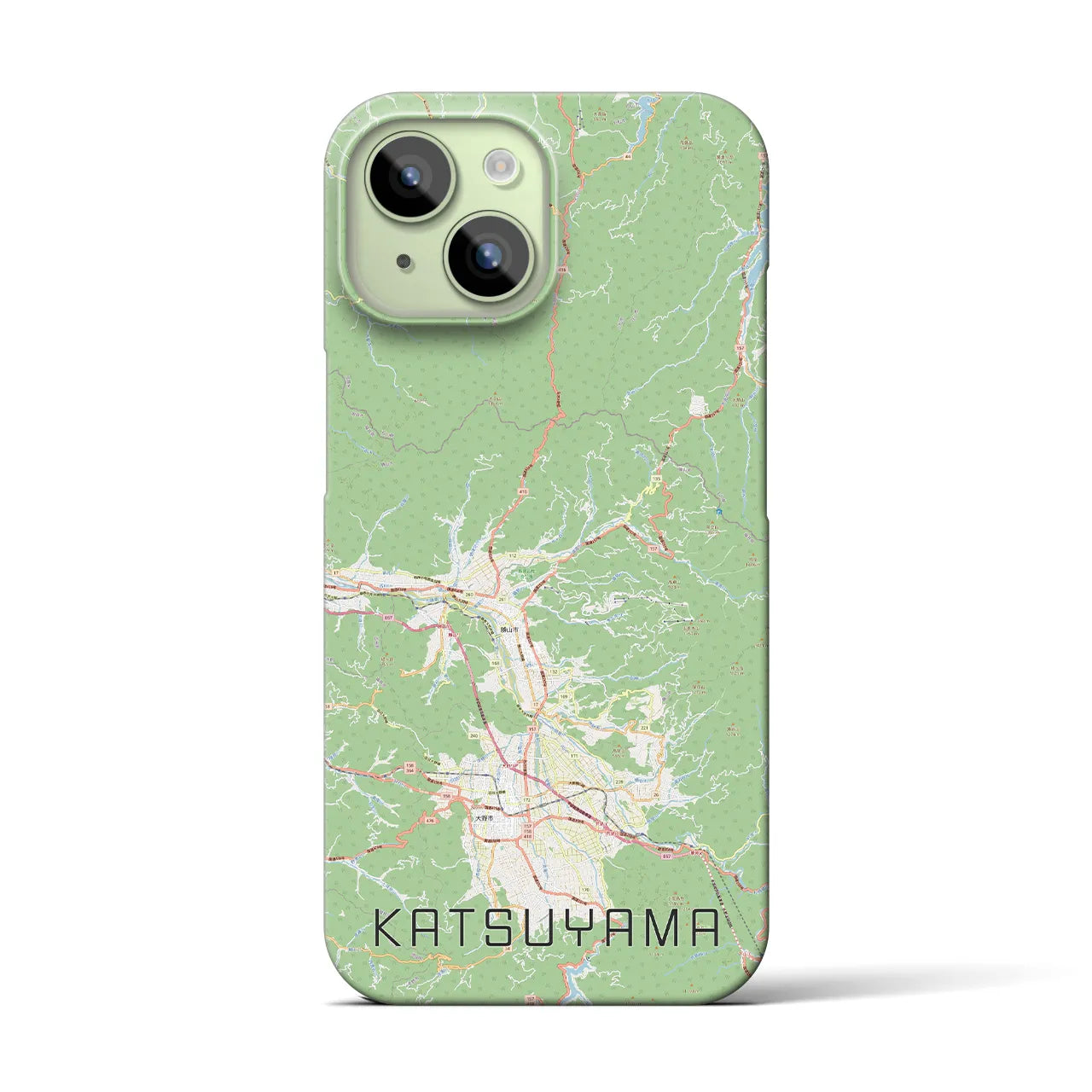 【勝山(福井県)】地図柄iPhoneケース(バックカバータイプ)