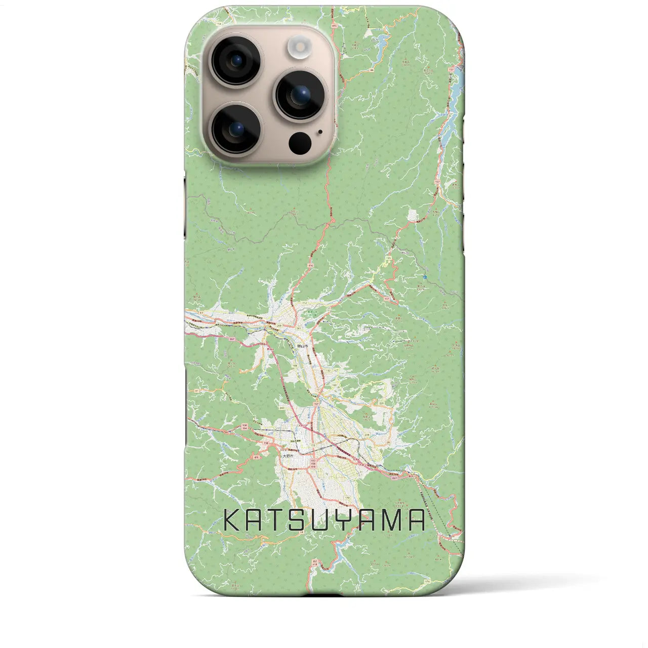 【勝山(福井県)】地図柄iPhoneケース(バックカバータイプ)