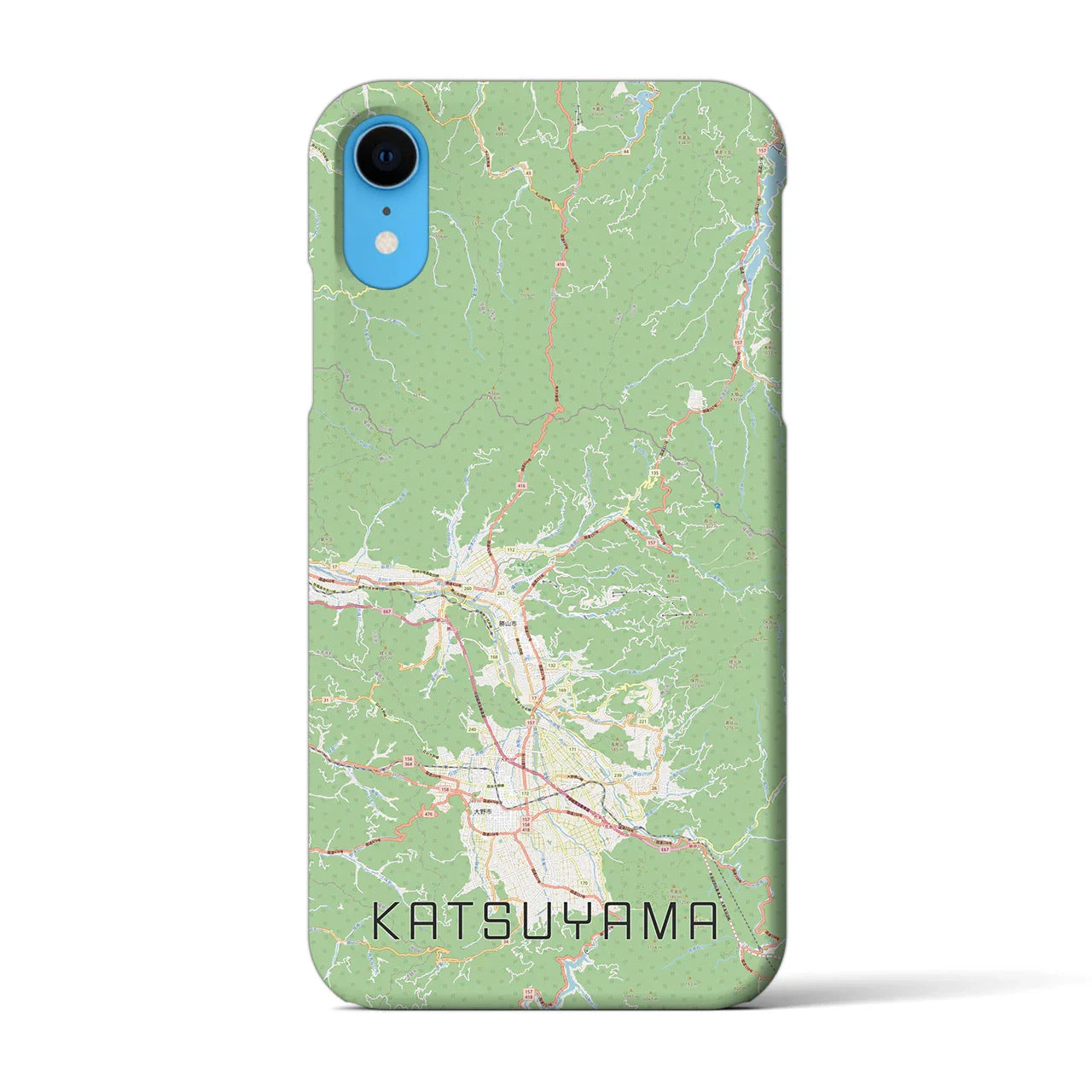 【勝山(福井県)】地図柄iPhoneケース(バックカバータイプ)