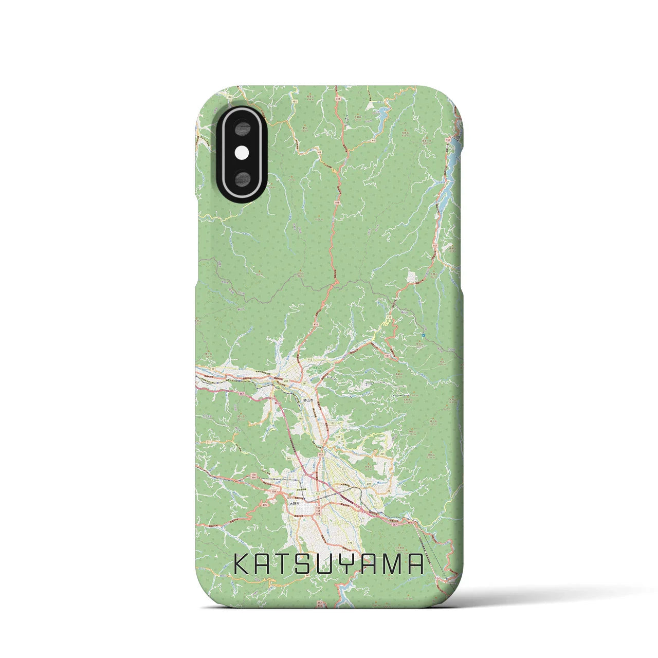【勝山(福井県)】地図柄iPhoneケース(バックカバータイプ)