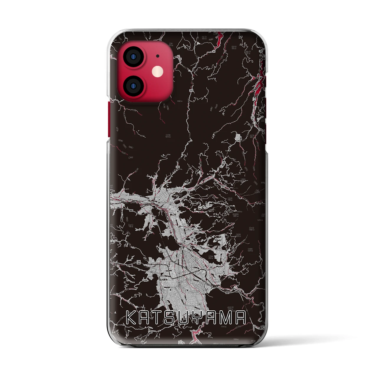 【勝山(福井県)】地図柄iPhoneケース(クリアタイプ)