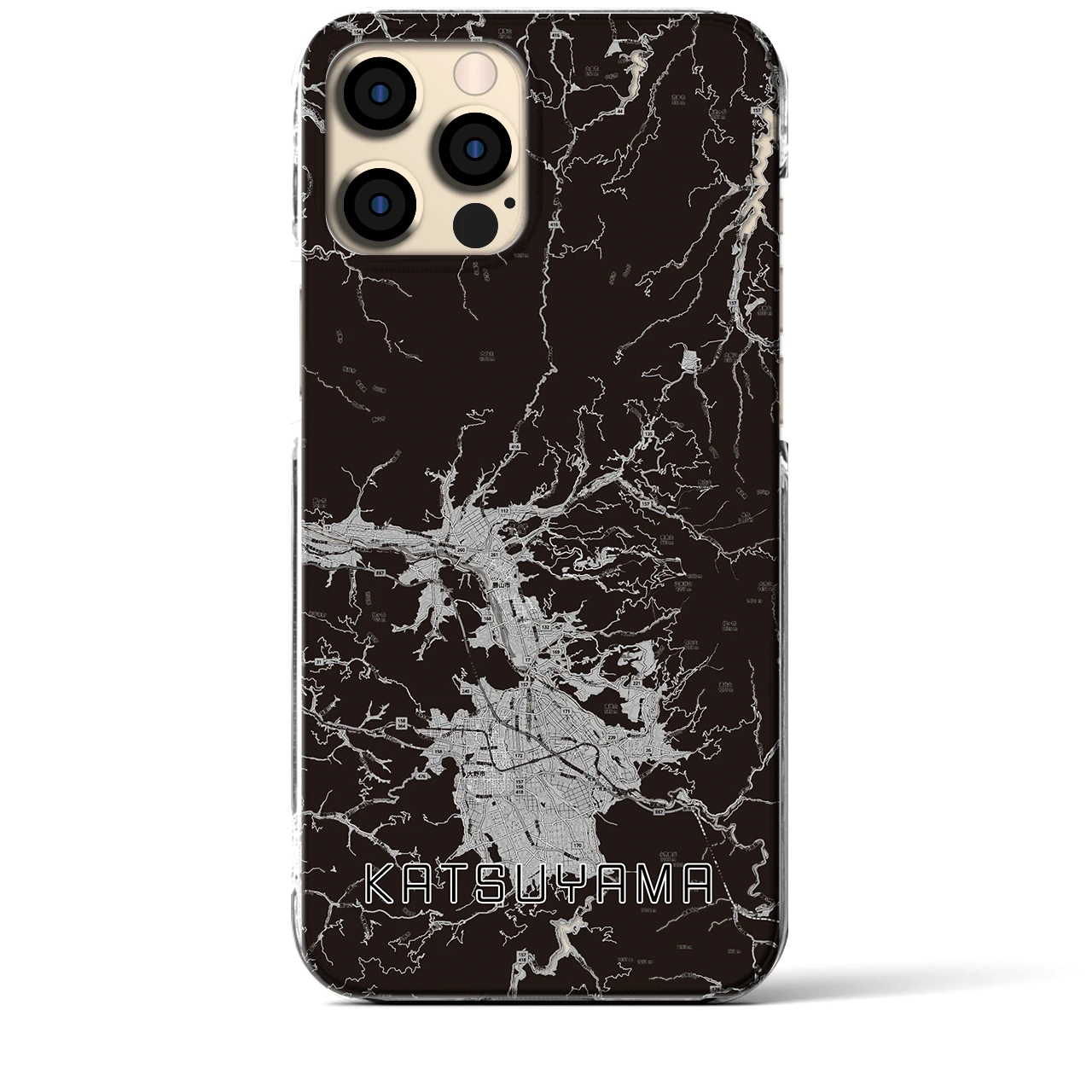 【勝山(福井県)】地図柄iPhoneケース(クリアタイプ)