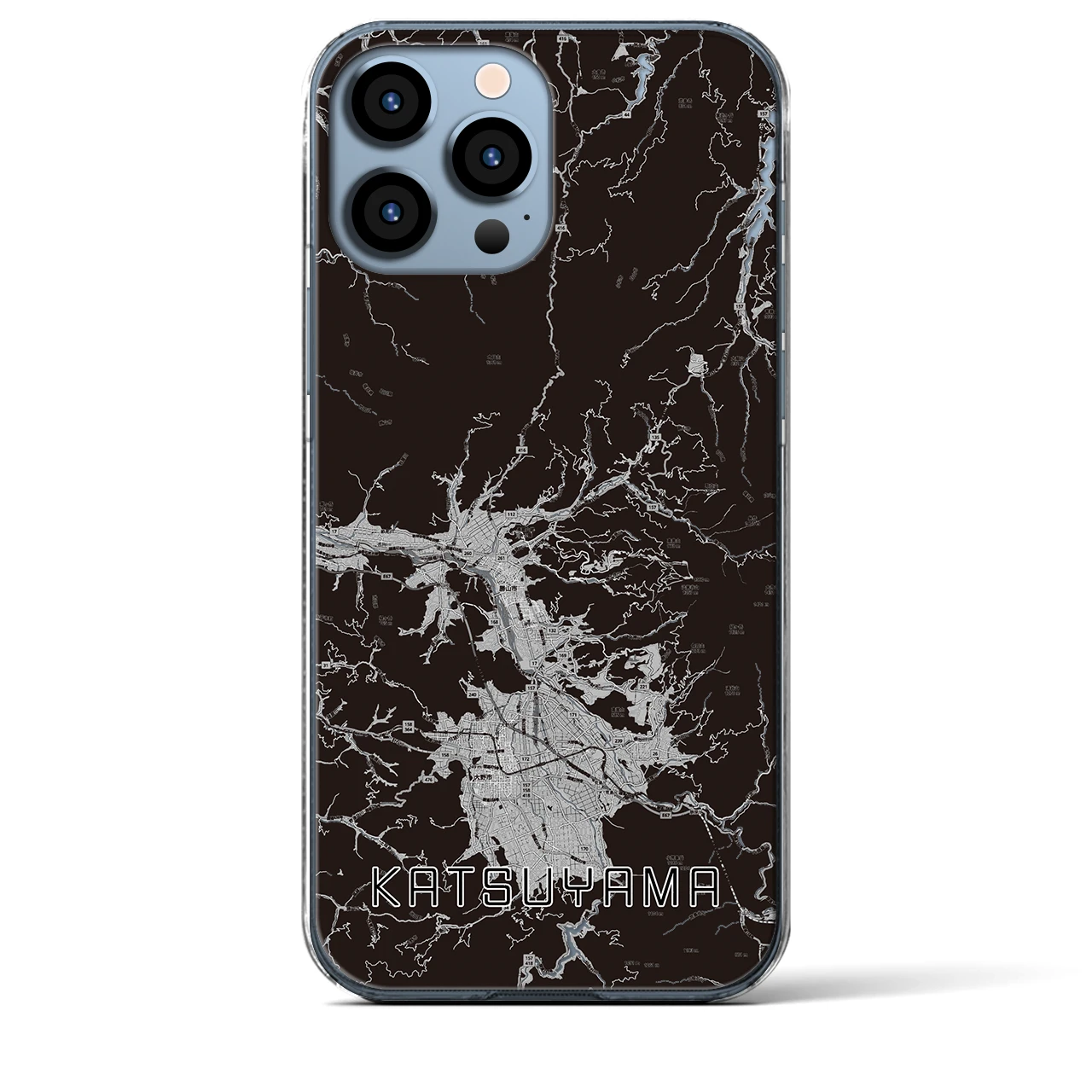 【勝山(福井県)】地図柄iPhoneケース(クリアタイプ)