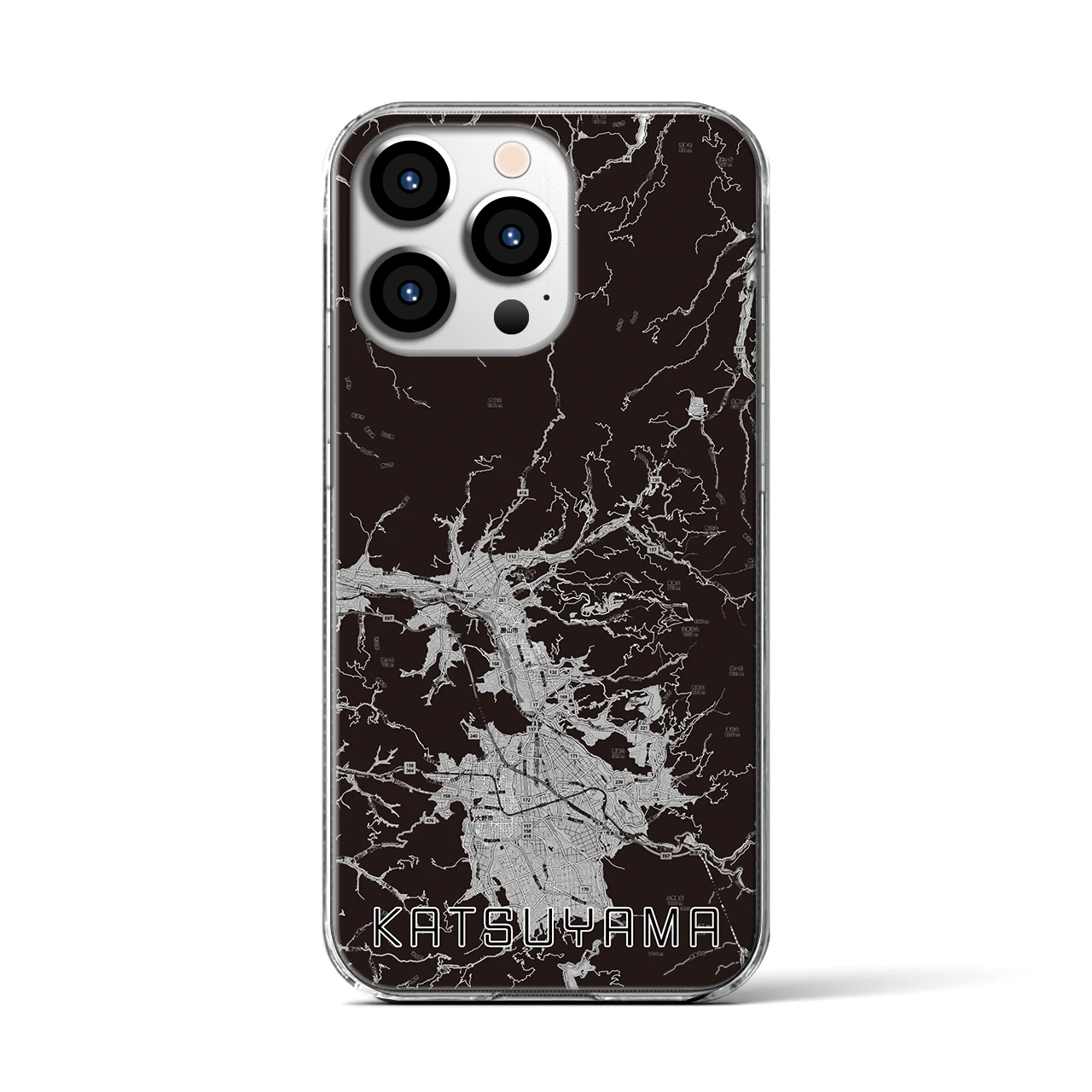 【勝山(福井県)】地図柄iPhoneケース(クリアタイプ)