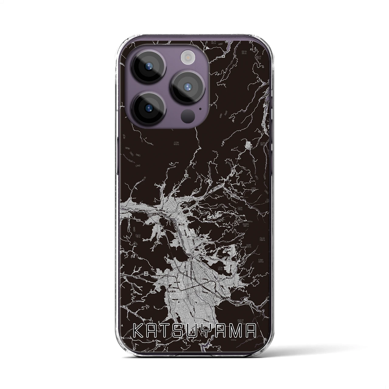 【勝山(福井県)】地図柄iPhoneケース(クリアタイプ)