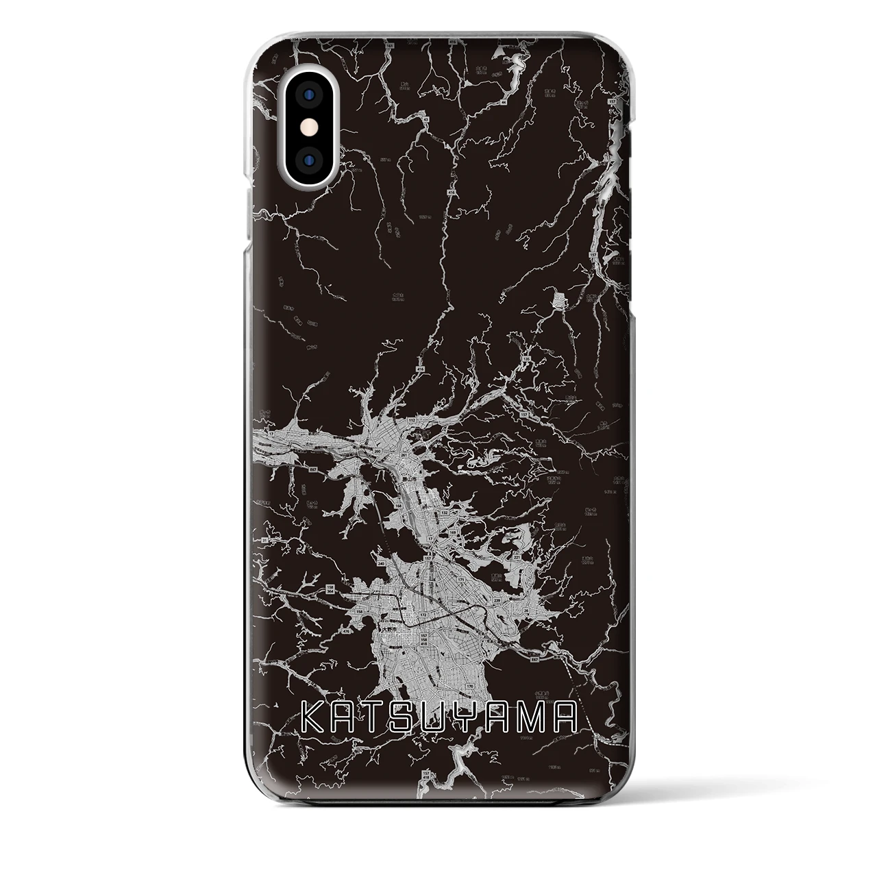 【勝山(福井県)】地図柄iPhoneケース(クリアタイプ)