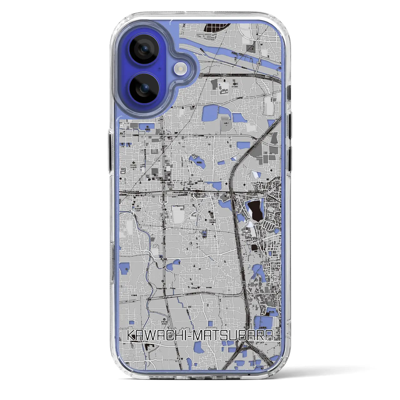 【河内松原(大阪府)】地図柄iPhoneケース(MagSafeタイプ)