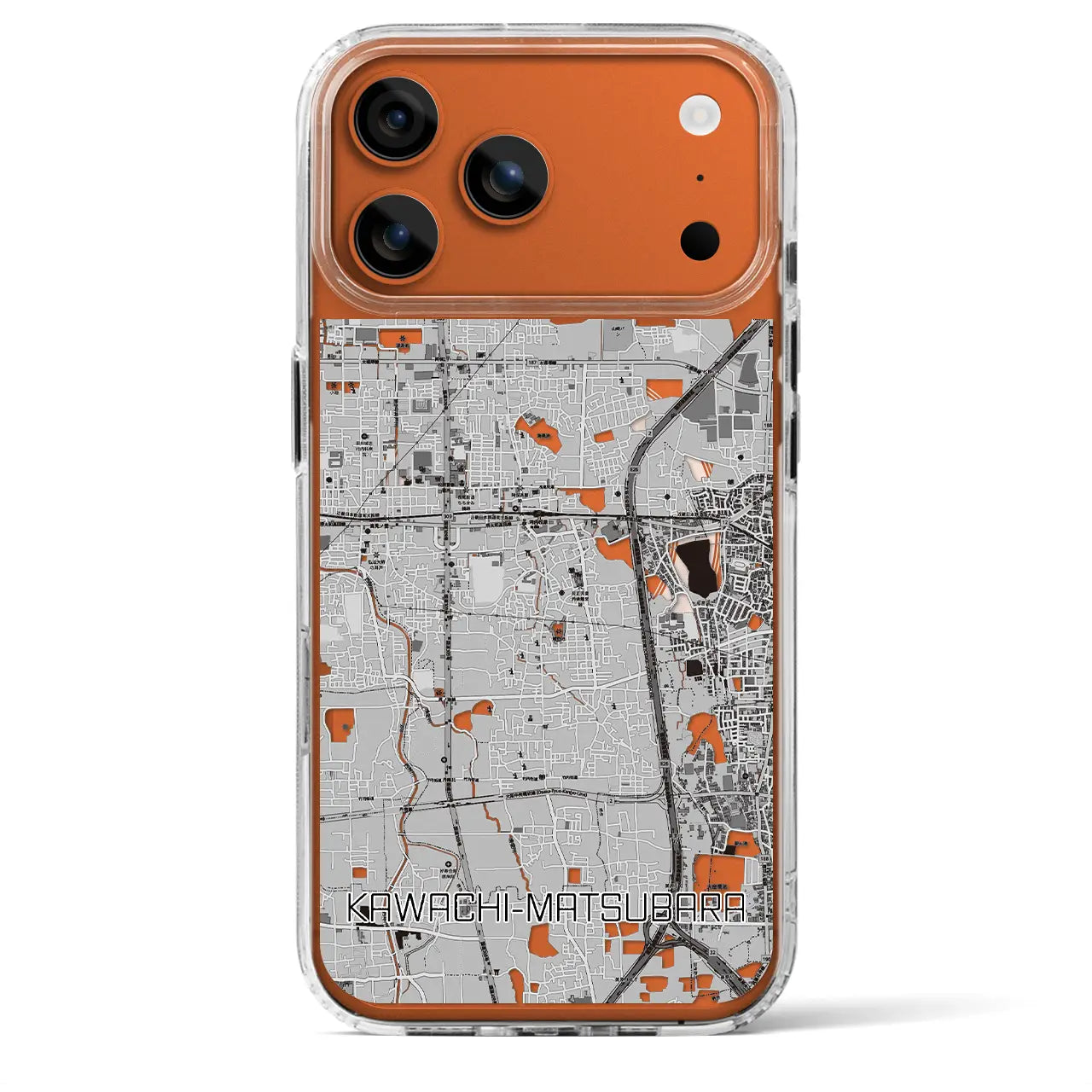 【河内松原(大阪府)】地図柄iPhoneケース(MagSafeタイプ)