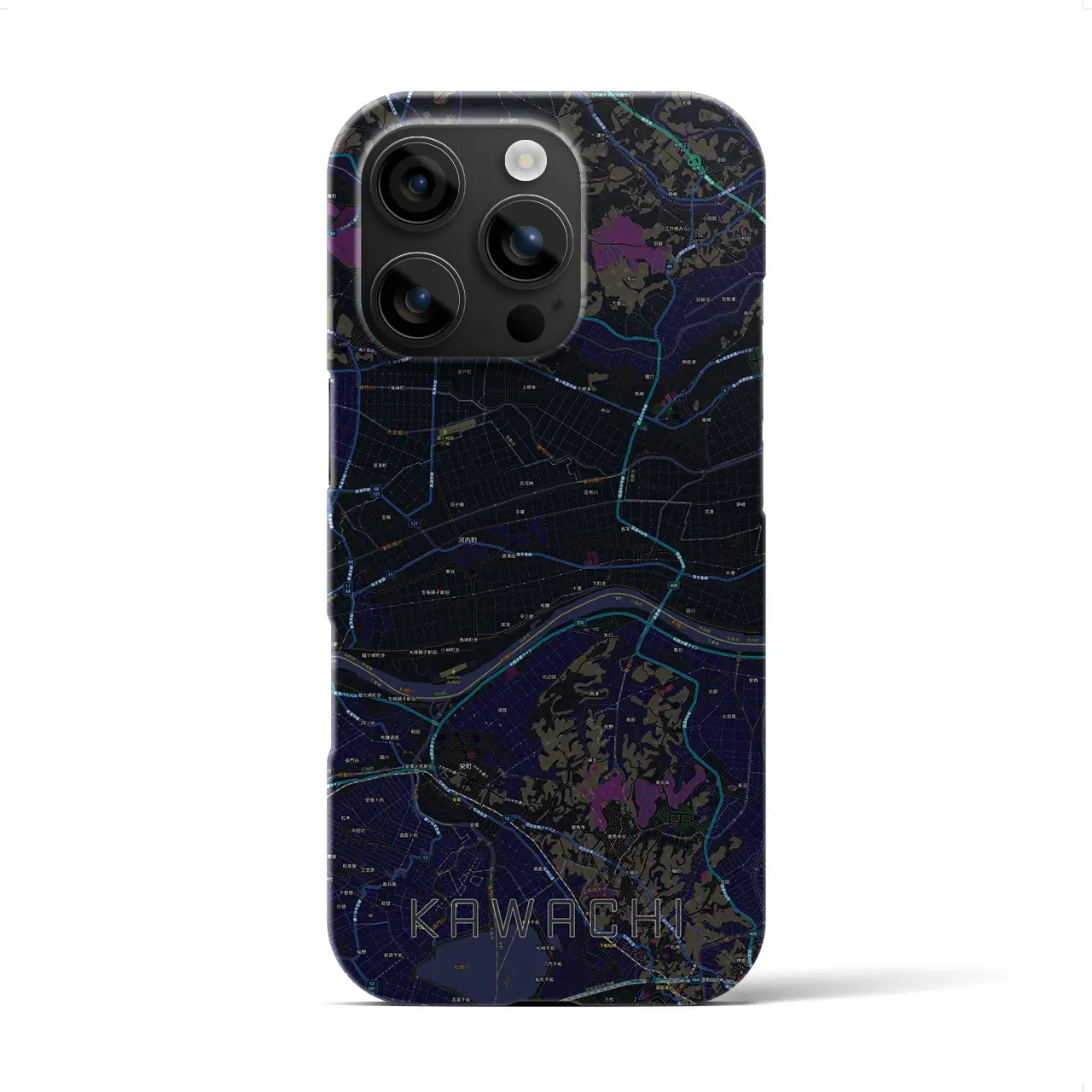 【河内(茨城県)】地図柄iPhoneケース(バックカバータイプ)