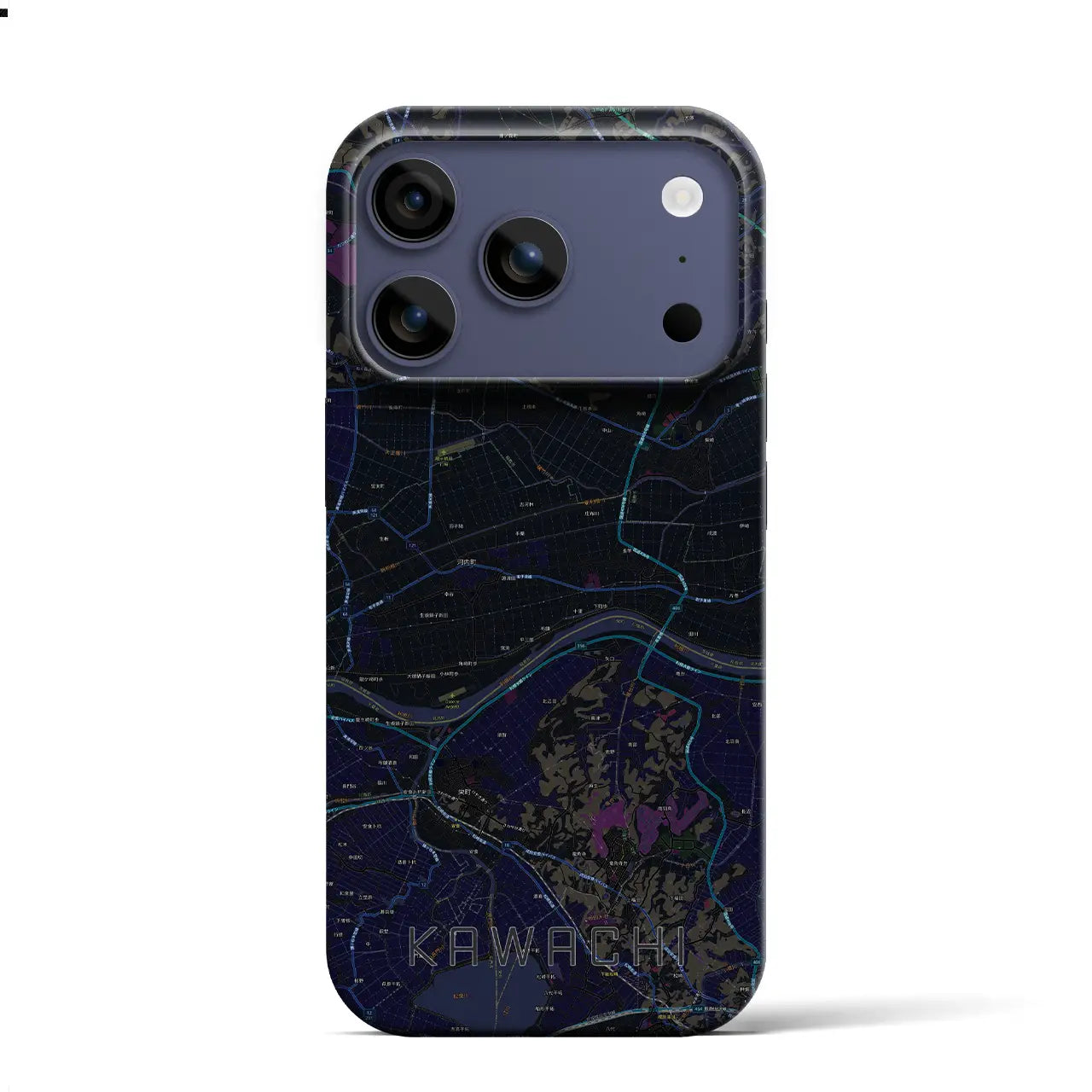 【河内(茨城県)】地図柄iPhoneケース(バックカバータイプ)