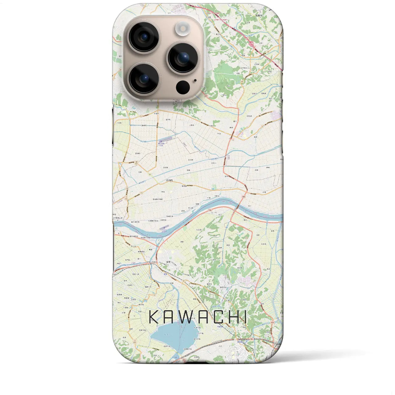 【河内(茨城県)】地図柄iPhoneケース(バックカバータイプ)