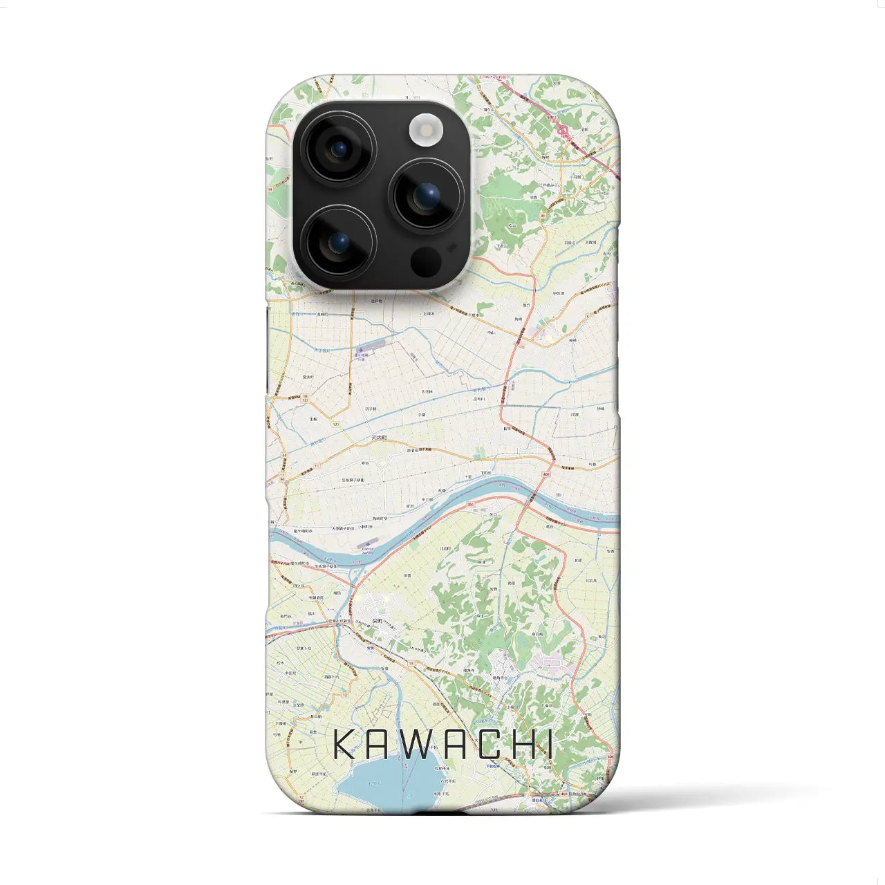 【河内(茨城県)】地図柄iPhoneケース(バックカバータイプ)