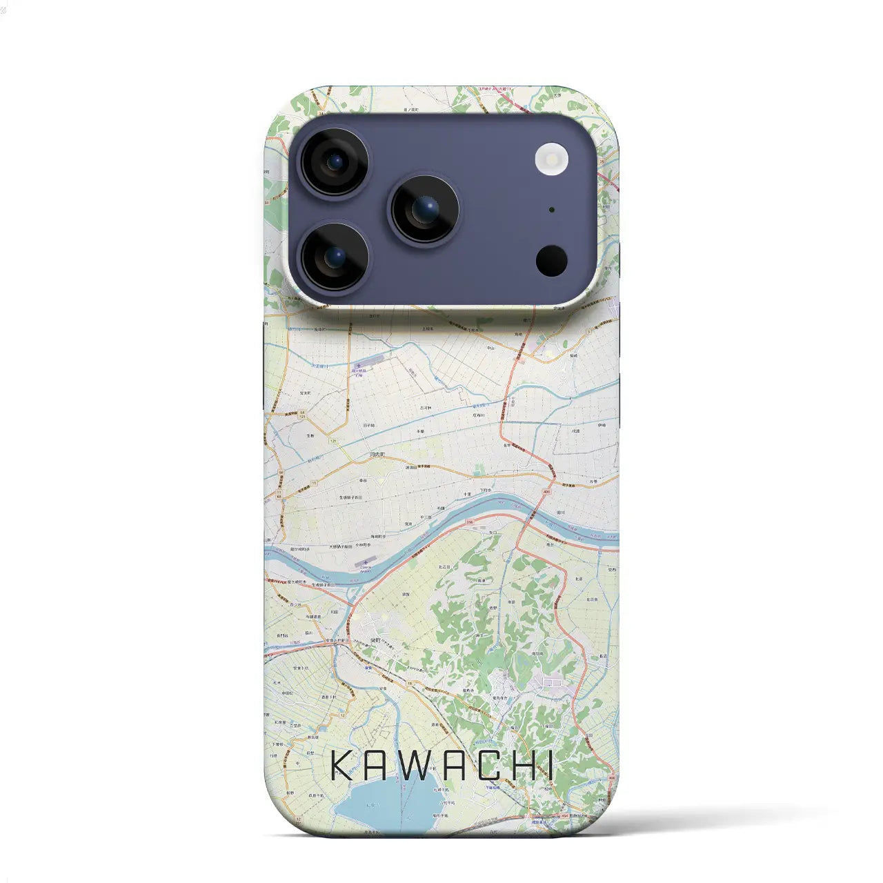 【河内(茨城県)】地図柄iPhoneケース(バックカバータイプ)
