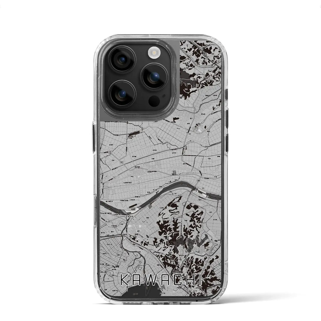 【河内(茨城県)】地図柄iPhoneケース(MagSafeタイプ)