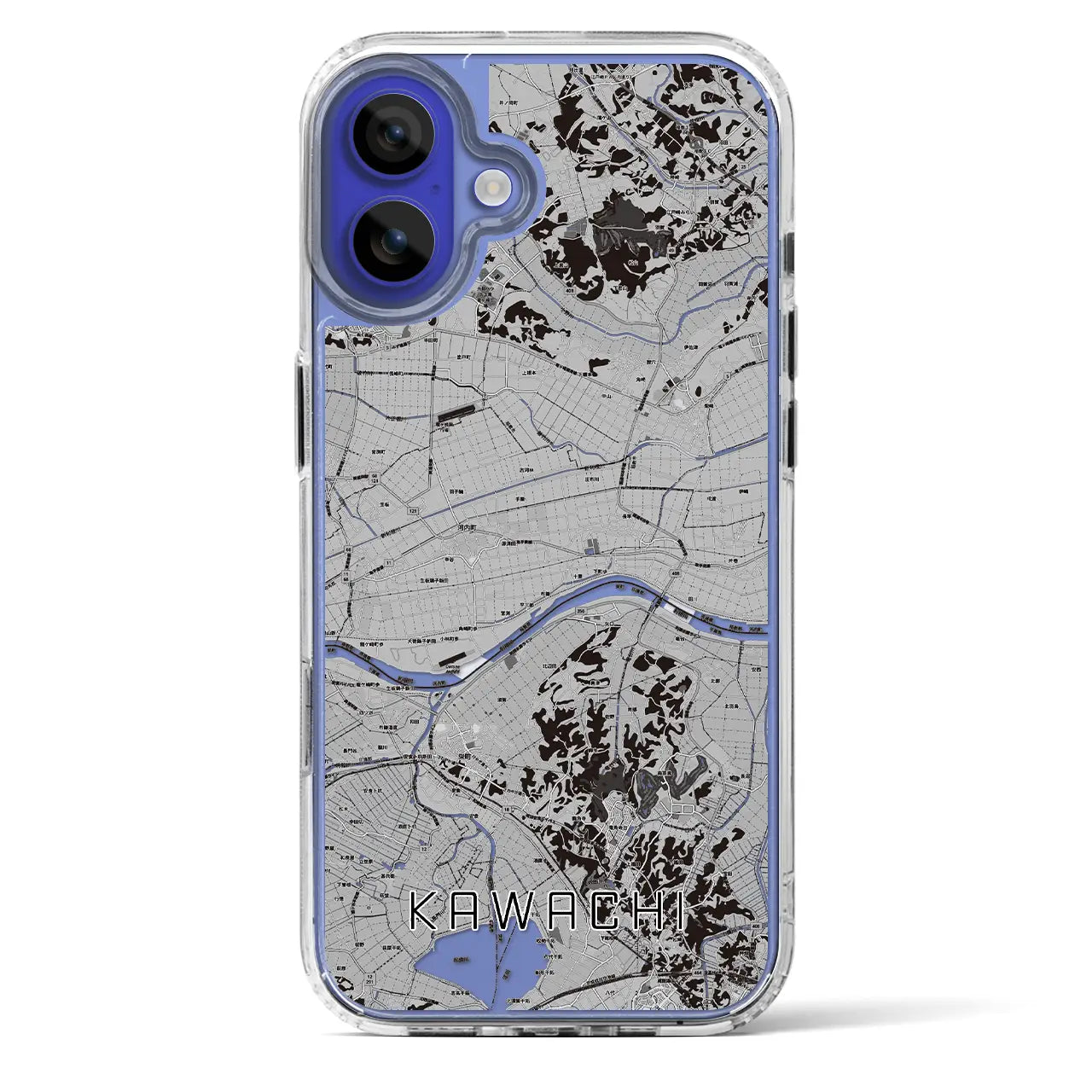 【河内(茨城県)】地図柄iPhoneケース(MagSafeタイプ)