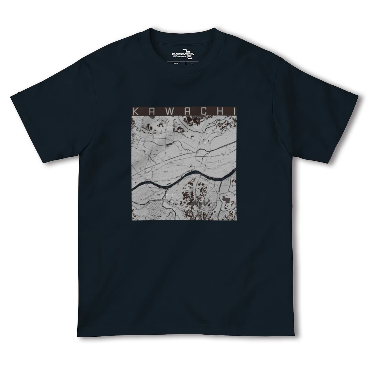 【河内(茨城県)】地図柄ヘビーウェイトTシャツ