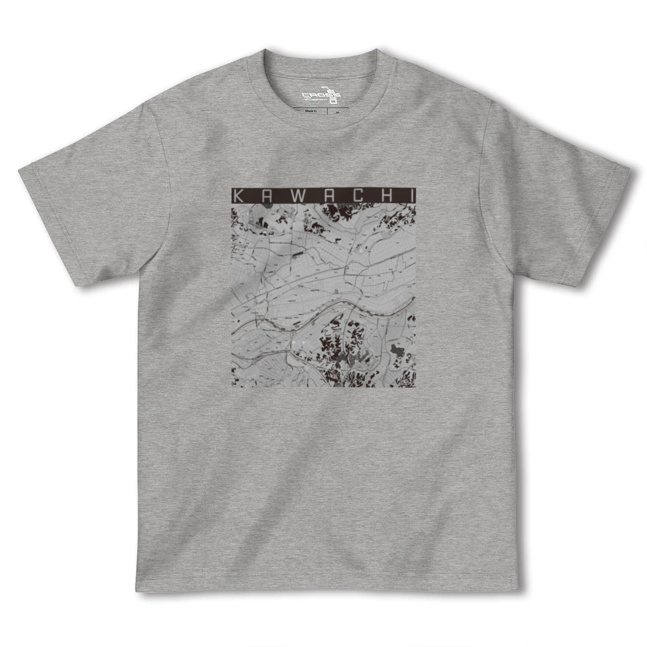 【河内(茨城県)】地図柄ヘビーウェイトTシャツ