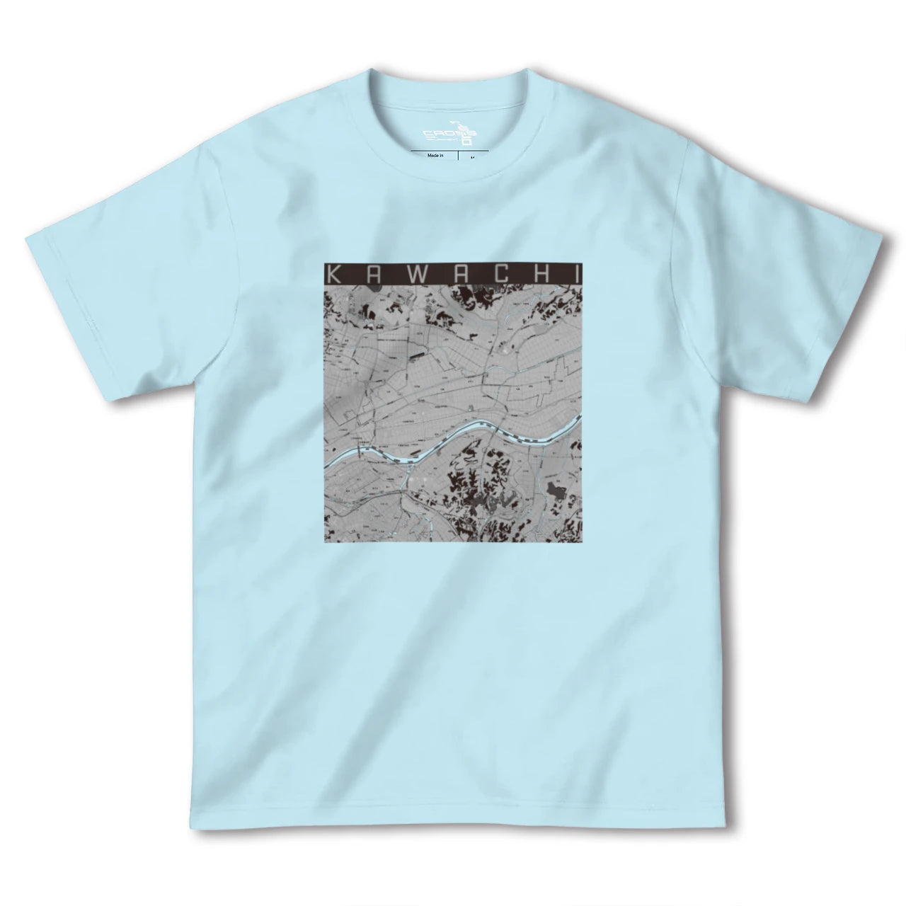 【河内(茨城県)】地図柄ヘビーウェイトTシャツ