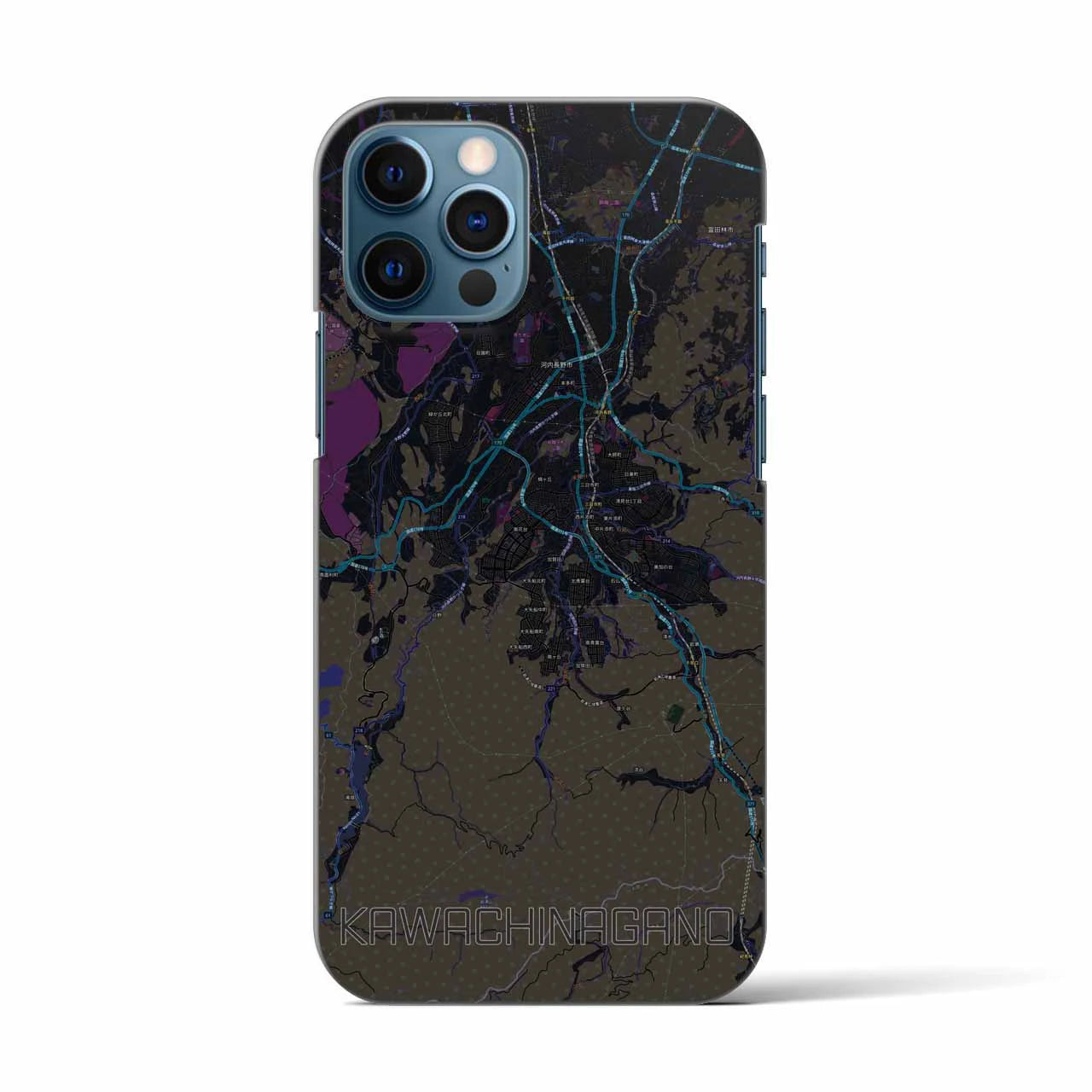 【河内長野(大阪府)】地図柄iPhoneケース(バックカバータイプ)